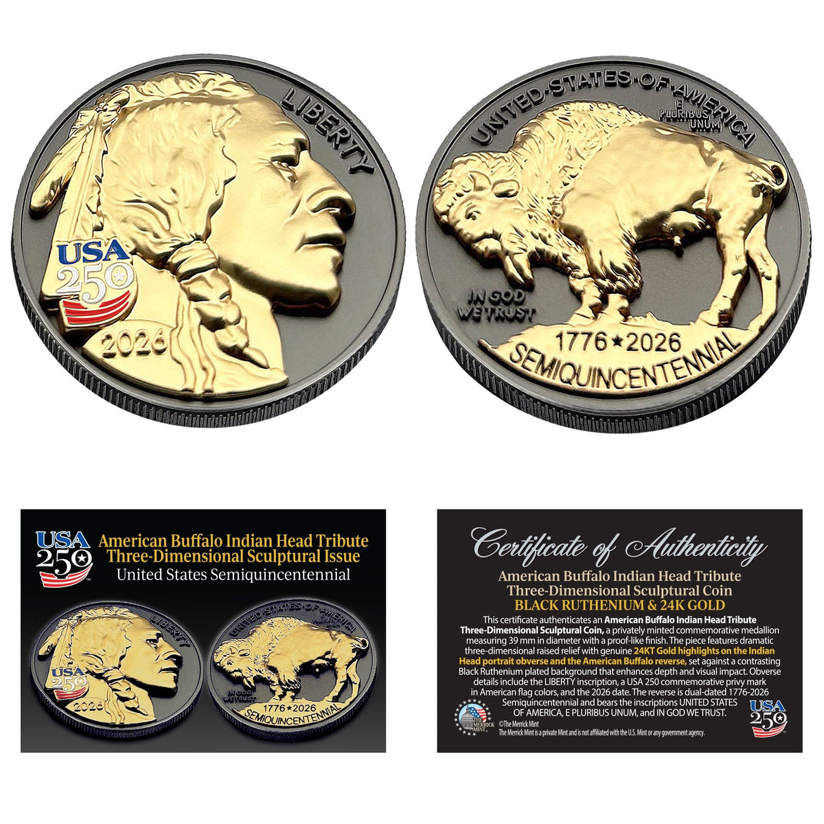 3D Tribute Coin Trio view 2