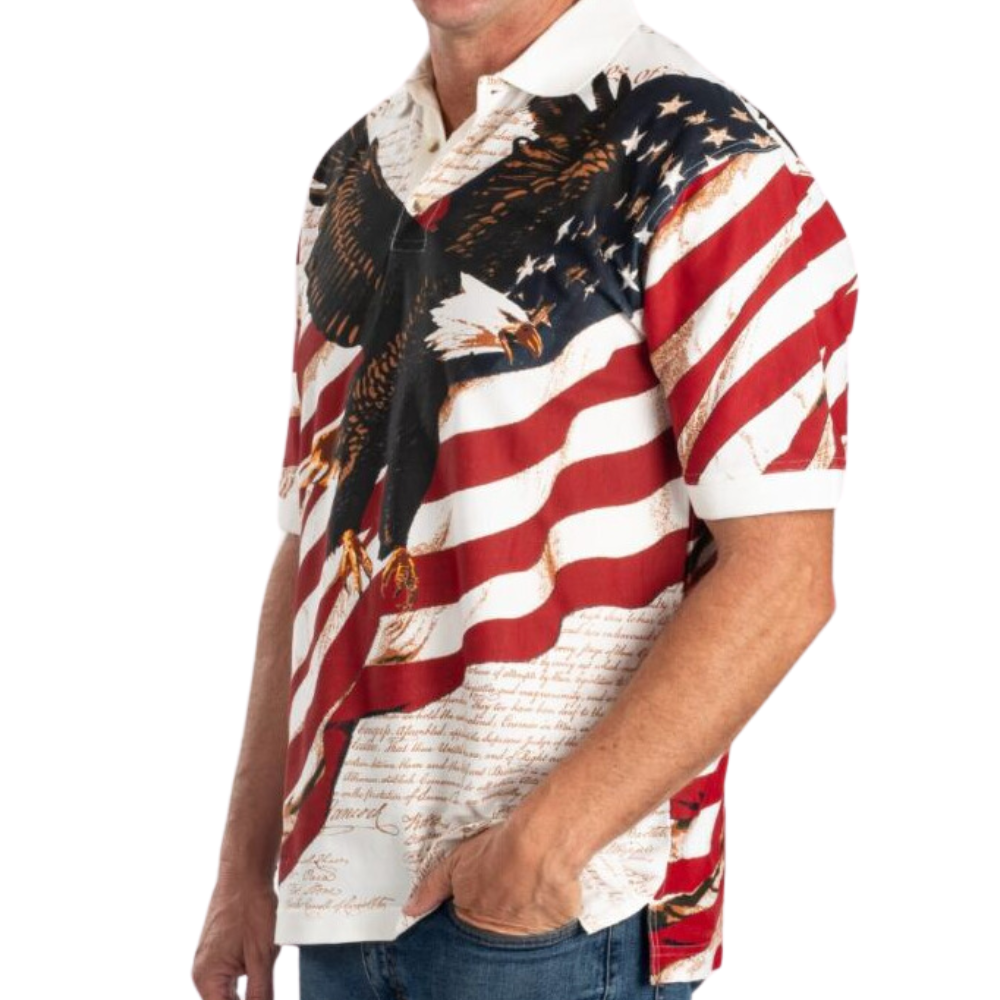 Soaring Eagle Flag Polo view 3