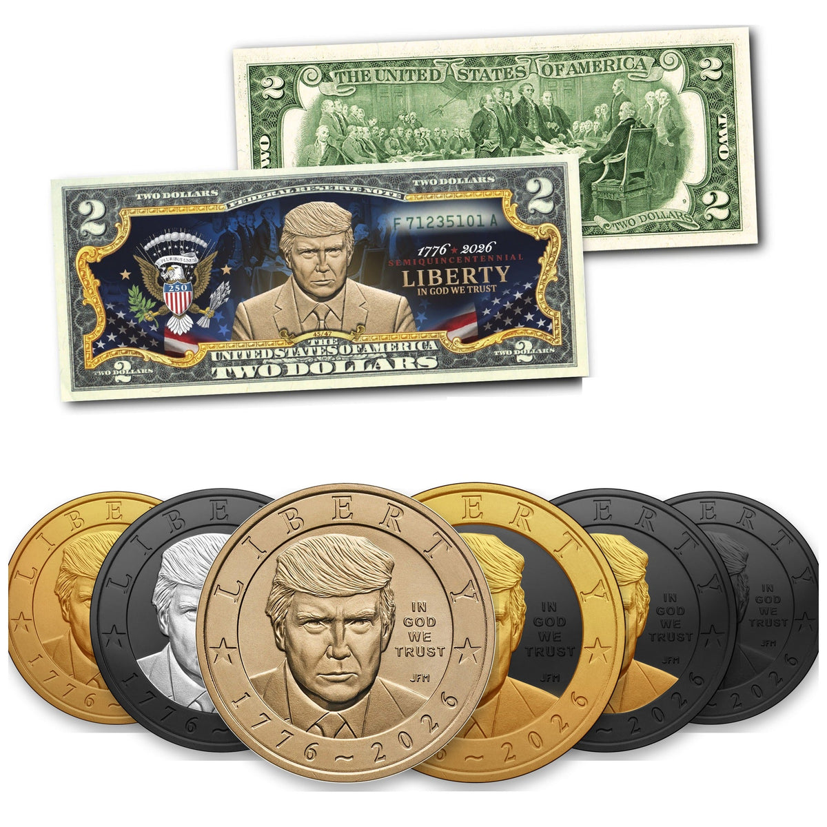 America 250 $2 Bill & Six-Coin Complete Set