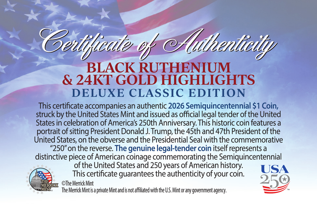 America 250 Presidential Dollar, Deluxe Edition view 3
